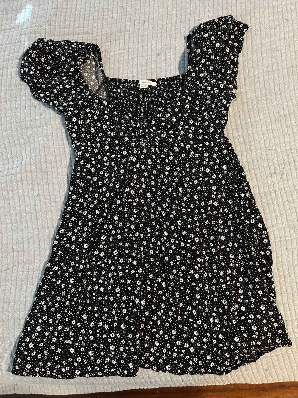 American Eagle Outfitters Black Floral Mini Dress